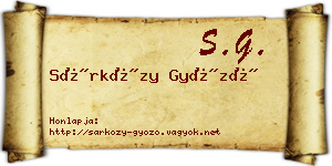 Sárközy Győző névjegykártya