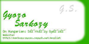 gyozo sarkozy business card